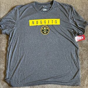 NBA Nuggets Gray Tee with Yellow Accents